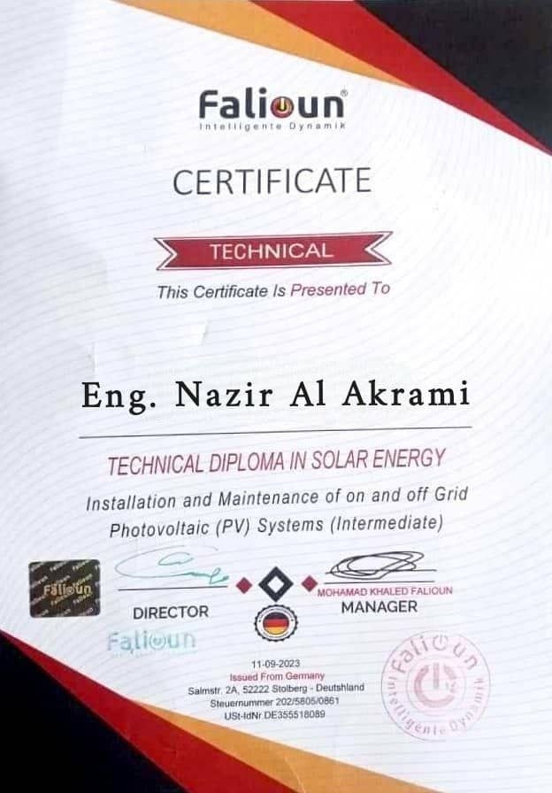 Solar energy systems certification