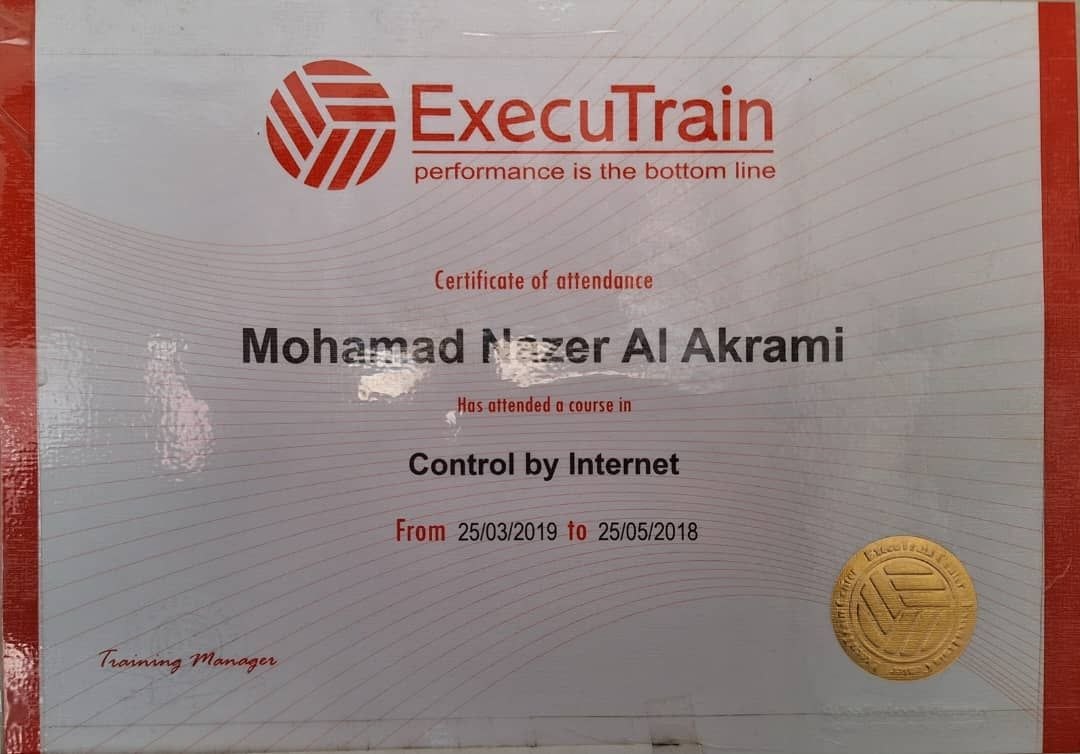 Control By Internet certification